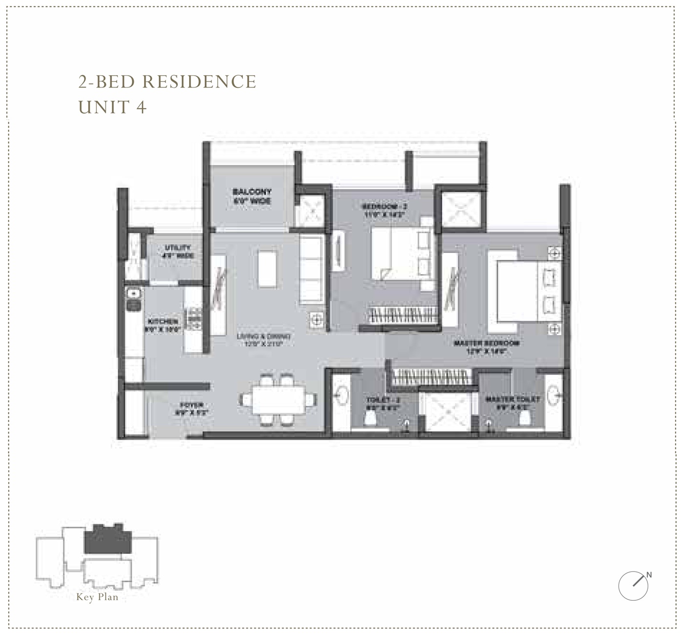 Lodha Belmondo 2 BHK Plan