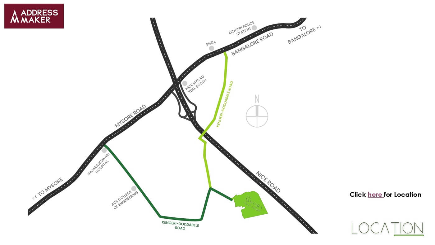 The Akshara Valley Address Location Map